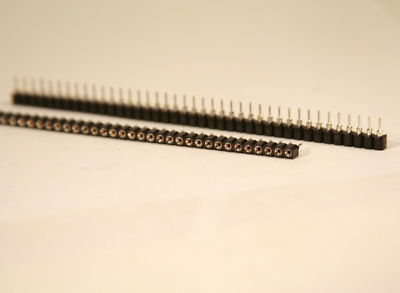 Machined pin header, female 40 pos. machine socket (X2
