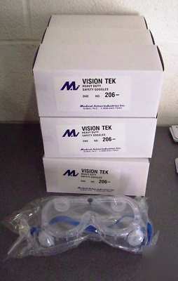 New 10 pair medical action ind. vision tek 206 goggles- 