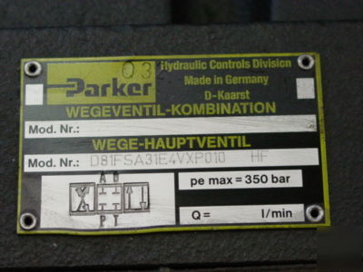 Parker hydraulic valve D81FSA31E4VXP010 hf