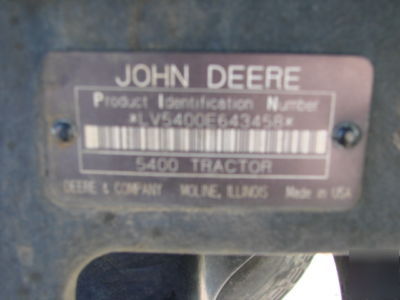 1995 john deere 5400 loader backhoe