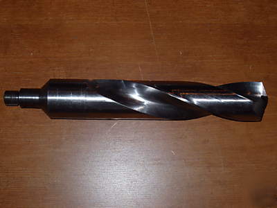 Large 1.4688â€ drill bit with 9/16â€ threaded base 