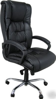 New leather black executive computer office desk chair 