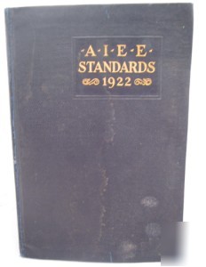 Standards american institute of electrical eng. 1922