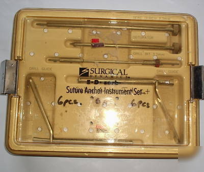 Suture anchor instrument set drill guide bit obturator 