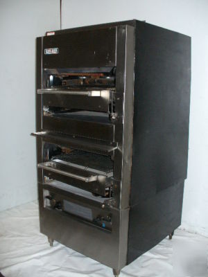 Used garland double deck gas broiler in good condition