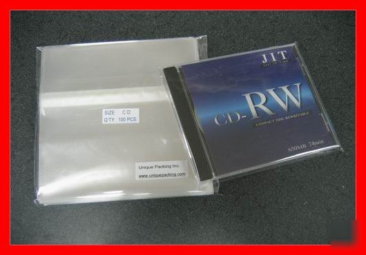500 cd jewel case resealable cello wrap bags sleeves 