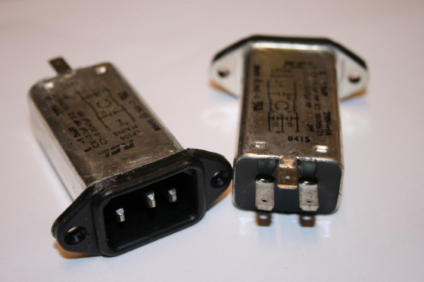 6A iec mains input suppressor filter socket BSB2B