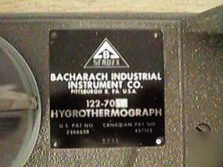 Bacharach serdex hygrothermograph md # 122-7008 122-70 