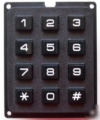 Black 12 key kepad for with serial interface