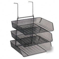 Fellowes 75902 mesh partition additions triple tray, si