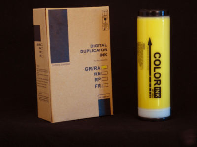 Gr yellow ink- 2 tubes riso 2750, 3710, 3750 risograph