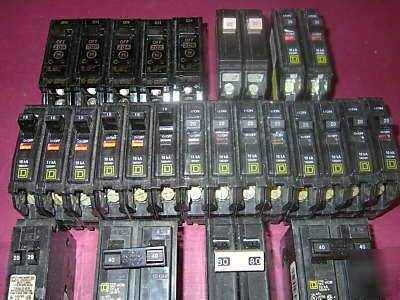 Lot of assorted sz's circuit breakers # 4313