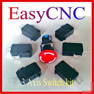 Mill router micro limit home switch & panic button kit