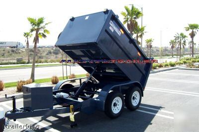 2010 model enclosed box hydraulic remote dump trailer 