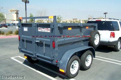 2010 model enclosed box hydraulic remote dump trailer 