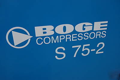 2006 boge S75-2 75HP air compressor 322CFM 115PSIG mint
