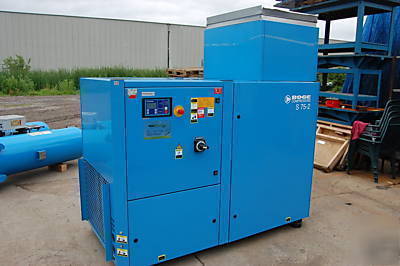 2006 boge S75-2 75HP air compressor 322CFM 115PSIG mint