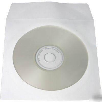 4000 white cd dvd paper sleeve envelope window flap 80G