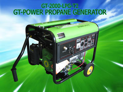 2 kw propane powered generator elect start wheels