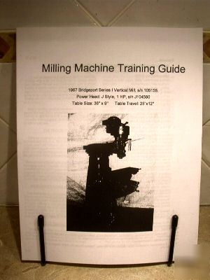 Bridgeport milling machine training guide j style