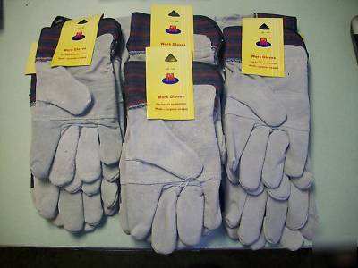 Multi -purpose leather work gloves w/cuff 120 pair 1CS