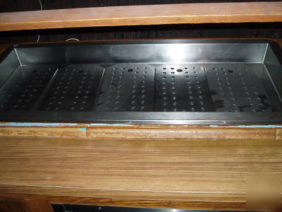 Salad bar with wood cabnet