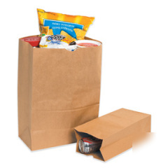 Shoplet select kraft grocery bags 16 x 7 34 x 4 34