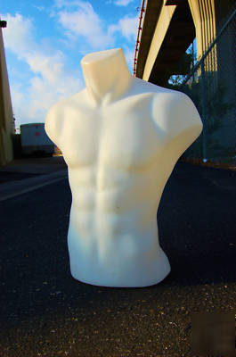 Male table top mannequin torso white