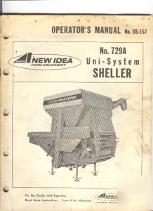 New 1961 idea no.729A uni-system sheller manual