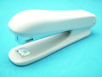 New beige plastic mini office stapler free shipping