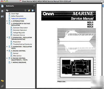 Onan MDL3 MDL4 MDL6 service & parts manual -34- manuals