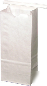 1/2 lb white tin tie candy coffee bags with liner (100)
