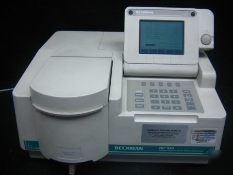 Beckman DU520 single cell mod uv/vis spectrophotometer