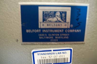 Belfort two-speed, spring-wound hygrothermograph /used 