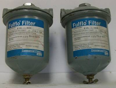 Parker 125PSI fulflo pneumatic filters pair B3A-1/4 