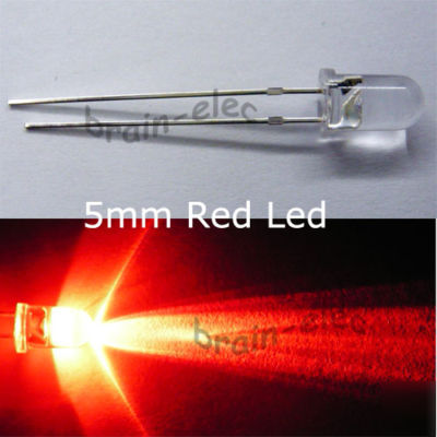 100 pcs 5MM red led lamps 4000MCD super bright &freer