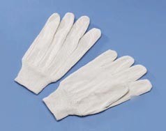 8OZ cotton canvas gloves large 12 per pack - 7