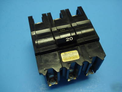 Fpe NB232020 used bolt-in 3P-20A circuit breaker