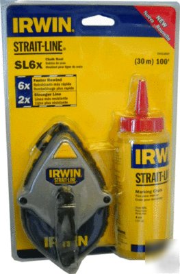 Irwin strait line chalk reel SL6X mark 100' layout tool