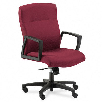 Park avenue collection exe mid-back chair wine fabric