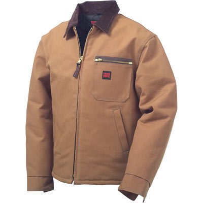 Tough duck chore jacket - medium, brown