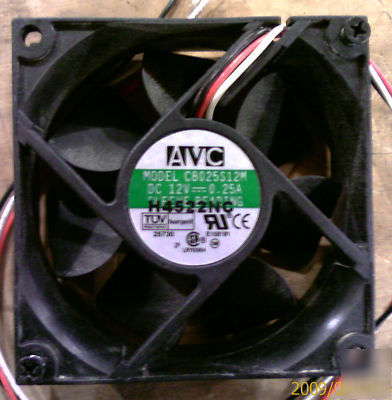 B82 rotary fan avc C8025S12M, 12VDC 250MA no end 	g