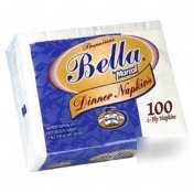 Bella white 2-ply dinner napkin - 15 in x 17 in