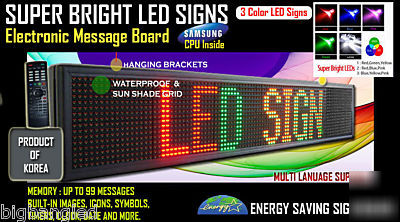 Electronic led message - factory price -65X15-rgy