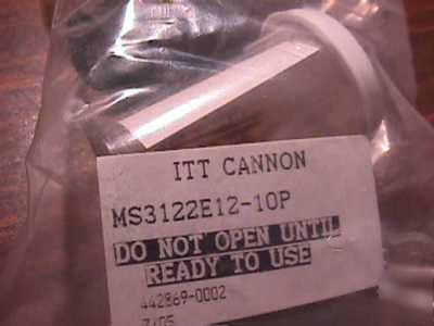 Itt cannon MS3122E12-10P & amphenol MS3126F12-3S lot 