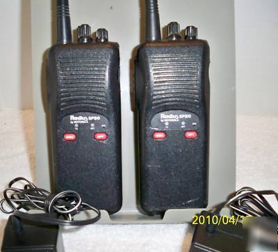 2 motorola radius SP50 vhf 5 watt radios P93YQT20A2AA