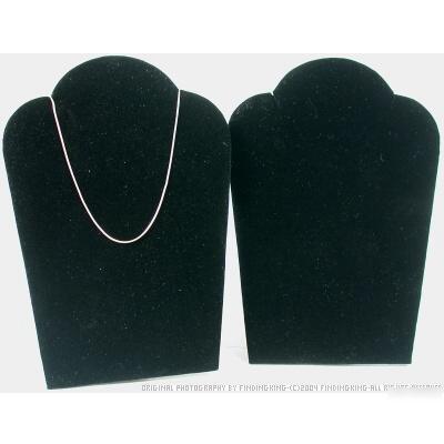 2 necklace pendant displays busts black velvet padded