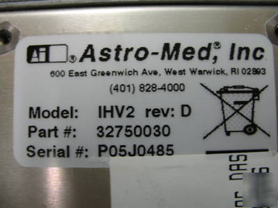 Astro-med IHV2 very high voltage module for DASH8X