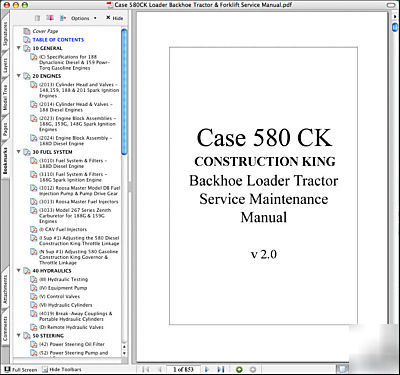 Case 580CK construction king service manual 580 ck