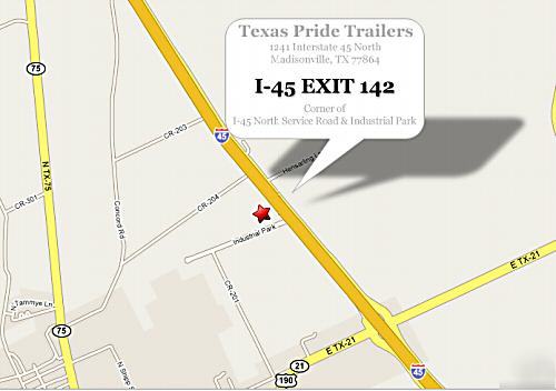 New 2010 7'X16' texas pride dump trailer 21K gvwr 